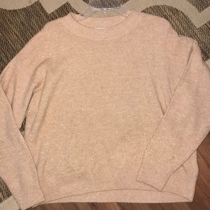 H&M gold crew neck flat sweater size L.